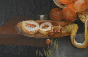 Molnár Z János jelzéssel: Csendélet. Olaj, vászon, fakeretben, 60×80 cm