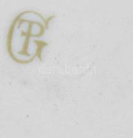 Kutya figurával díszített jelzett fogpiszkatartó, hibátlan, m: 7 cm