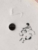 Bodrogkeresztúri bagoly és népi ruhás lány, jelzett, m: 12,5 cm