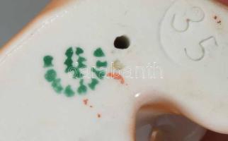 Hollóházi art deco róka. Jelzett, hibátlan, m: 8 cm