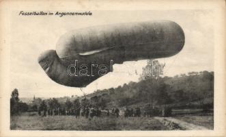 Moored balloon in the forest of Argonne