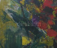 Sarkantyu Simon (1921-1989): Csendélet. Olaj, farost. Jelzett. Hátoldalán Képcsarnok Vállalat címkéj...