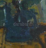 Sarkantyu Simon (1921-1989): Csendélet. Olaj, farost. Jelzett. Hátoldalán Képcsarnok Vállalat címkéj...