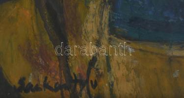 Sarkantyu Simon (1921-1989): Csendélet. Olaj, farost. Jelzett. Hátoldalán Képcsarnok Vállalat címkéj...