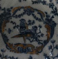 Wong Lee kagyló alakú kínáló plasztikus fém szerelékkel, jelzett, hibátlan, 24x19 cm