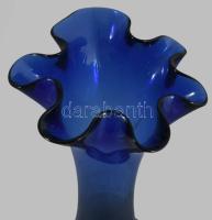 San Mignel spanyol fodros váza, jelzett, hibátlan, m: 17 cm