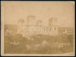 cca 1900 A diósgyőri vár látképe, fotó, 9×12 cm