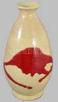Retro iparművész váza, jelzés nélkül, hibátlan, m: 24 cm