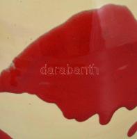 Retro iparművész váza, jelzés nélkül, hibátlan, m: 24 cm