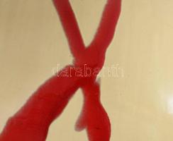 Retro iparművész váza, jelzés nélkül, hibátlan, m: 24 cm