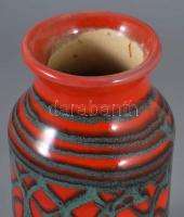 Retro iparművész váza, jelzés nélkül, hibátlan, m: 22 cm