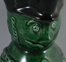 Alföldi zöldmázas miskakancsó, felületi hibával, m: 23,5 cm