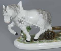 Szántó legény. Kézzel festett, jelzett, hibátlan 26x15 cm