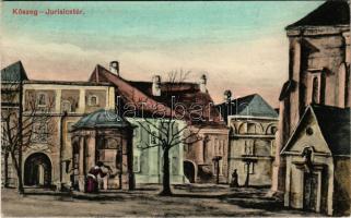 Kőszeg, Jurisics tér. Róth Jenő kiadása Miákits A. festménye után (EK)