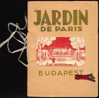 1932 Bp., Jardin de Paris Budapest, műsorfüzet reklámokkal
