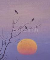 Dezső József (1935-1995): Téli nap, 1982. Olaj, farost, jelzett, hátoldalán Képcsarnok Vállalat címk...