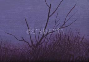 Dezső József (1935-1995): Téli nap, 1982. Olaj, farost, jelzett, hátoldalán Képcsarnok Vállalat címk...