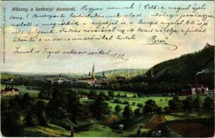 1910 Kőszeg, látkép a kethelyi dombról. Róth Jenő kiadása (EK)