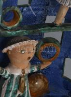 Kiss Roóz Ilona: Játszó gyermekek. Jelzett, minimális mázkopással, m: 36 cm /// Ilona Kiss Roóz: Pla...