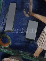 Kiss Roóz Ilona: Játszó gyermekek. Jelzett, minimális mázkopással, m: 36 cm /// Ilona Kiss Roóz: Pla...