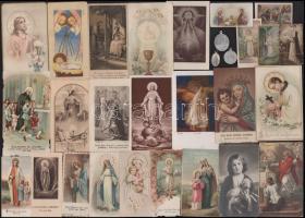 Vegyes szentkép tétel, közt litho, némelyiken törésnyom