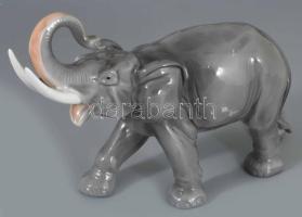 Schaubachkunst nagy elefánt figura. Kézzel festett, jelzett, hibátlan 25x20 cm