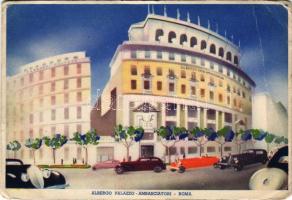 1939 Roma, Rome; Albergo Palazzo, Ambasciatori / hotel, automobiles (EB)