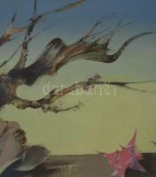 Szekeres Emil (1934-2019): Csendélet madárral. Olaj, farost. Jelzett. Hátoldalán autográf felirattal...