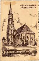 Kolozsvár, Cluj; Szent Mihály templom. "Kolozsvár visszatért!" / church, entry of the Hungarian troops s: Cseh (ragasztónyom / glue marks)