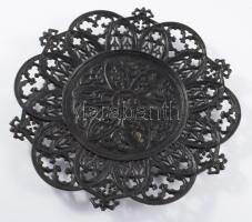 cca 19. sz. második fele, Kaslinski Öntöde vas kínáló, jelzés nélkül, d: 20,5 cm