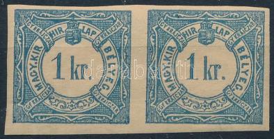 1868 Hírlapilleték 1kr pár, postatiszta!
