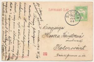 1912 Szovátafürdő, Baile Sovata; Asztalköve, környékező havasok. Schuszter Emil kiadása / mountain (...