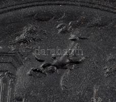 Hans Jakob Bayr 1620-os Minerva falitáljának öntöttvas másolata, hátoldalon kis hibával, d: 26 cm