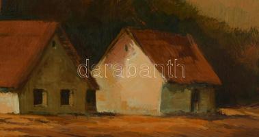 Fegyó Béla (1943-): Tanya. Olaj, farost, jelzett, fakeretben, 30×40 cm