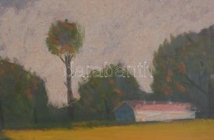 Böhm Lipót, Poldi (1916-1995): Hazafelé. Olaj, farost. Jelezve jobbra lent. Hátoldalán autográf feli...