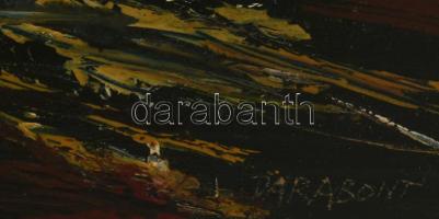 Darabont Tamás (1930-): Felhősödik. Olaj, farost, jelzett, fakeretben, 30×40 cm