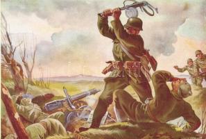 Lieutenant Pál Antal during battle  s: Gönczi Gebhardt