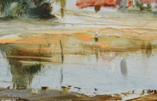 Gallyas Mária (?-): Táj. Olaj, farost, jelzett, fakeretben, 13×18 cm