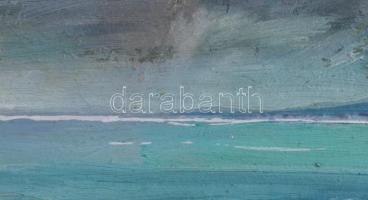 Vágfalvi Ottó (1925-2015): Balaton. Olaj, farost, jelzés nélkül. Hátoldalán feliratozott. Fakeretben...