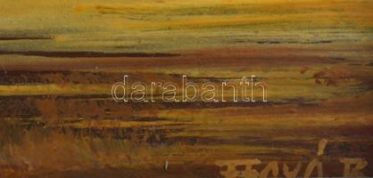 Fegyó Béla (1943-): Tanya. Olaj, farost, jelzett, fakeretben, 13,5×21,5 cm