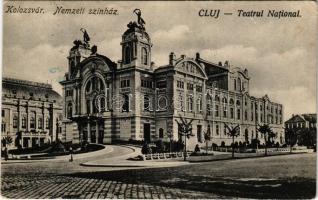Kolozsvár, Cluj; Nemzeti színház / Teatrul National / national theatre. photo + "1940 Kolozsvár visszatért" So. Stpl. (EK)