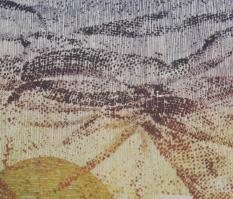 Egresi Zsuzsa (1954-2025): Óváros. Színes rézkarc, papír. Jelzett. Számozott (12/10?). Üvegezett fak...