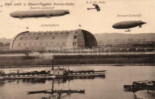 Dresden Kaditz airport with Zeppelins and SS Dresden
