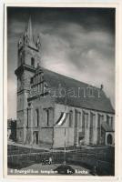 Beszterce, Bistritz, Bistrita; Evang. Kirche / Evangélikus templom / Lutheran church (vágott / cut)
