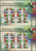 2004 Karácsony 3 különféle prómóciós teljes ív sorszámmal és 3 sorszám nélkül (72.000) / Mi 4956-496...