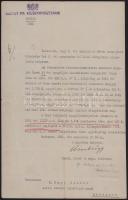 1921 Bp., sédeni és remetei gróf Ambrózy Lajos (1868-1945) diplomata, követségi tanácsos, meghatalmazott miniszter autográf aláírása külügyminisztériumi okiraton