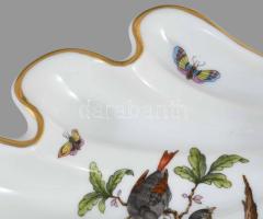 Herendi Rothschild mintás kagyló alakú kínáló, jelzett, hibátlan, 23x22 cm