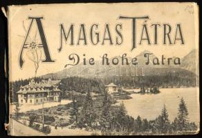 ca 1900 Hohe-Tatra / Magas-Tátra, 12 képet tartalmazó leporelló, kiadja: Divald Károly, Budapest, Gerincen kis sérülés 14x10 cm  ca 1900 Hohe-Tatra / Magas-Tatra, leaflet with 12 pictures, published by: Divald Károly, Budapest, small damage on the spine