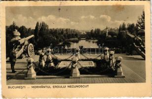 1937 Bucharest, Bukarest, Bucuresti, Bucuresci; Mormantul Eroului Necunoscut / Tomb of the Unknown Hero, Romanian military heroes monument (kis szakadás / small tear)