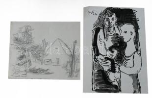 Zemplényi Magda (1899-1965): 37 db tanulmányrajz, 1939 körül. Ceruza, tus, papír. Részben jelzett. K...